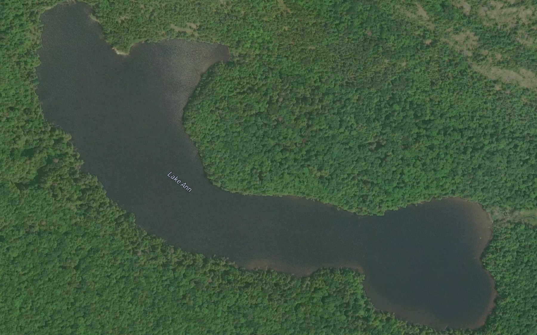 Satellite map of the Lake Ann