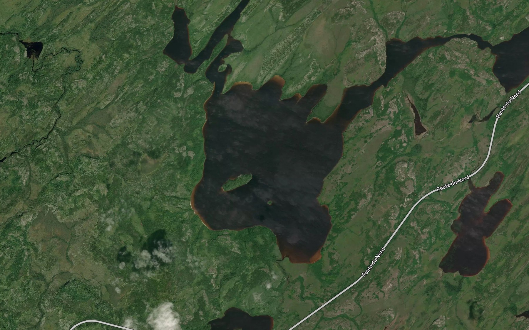 Satellite map of the Lac Manitu