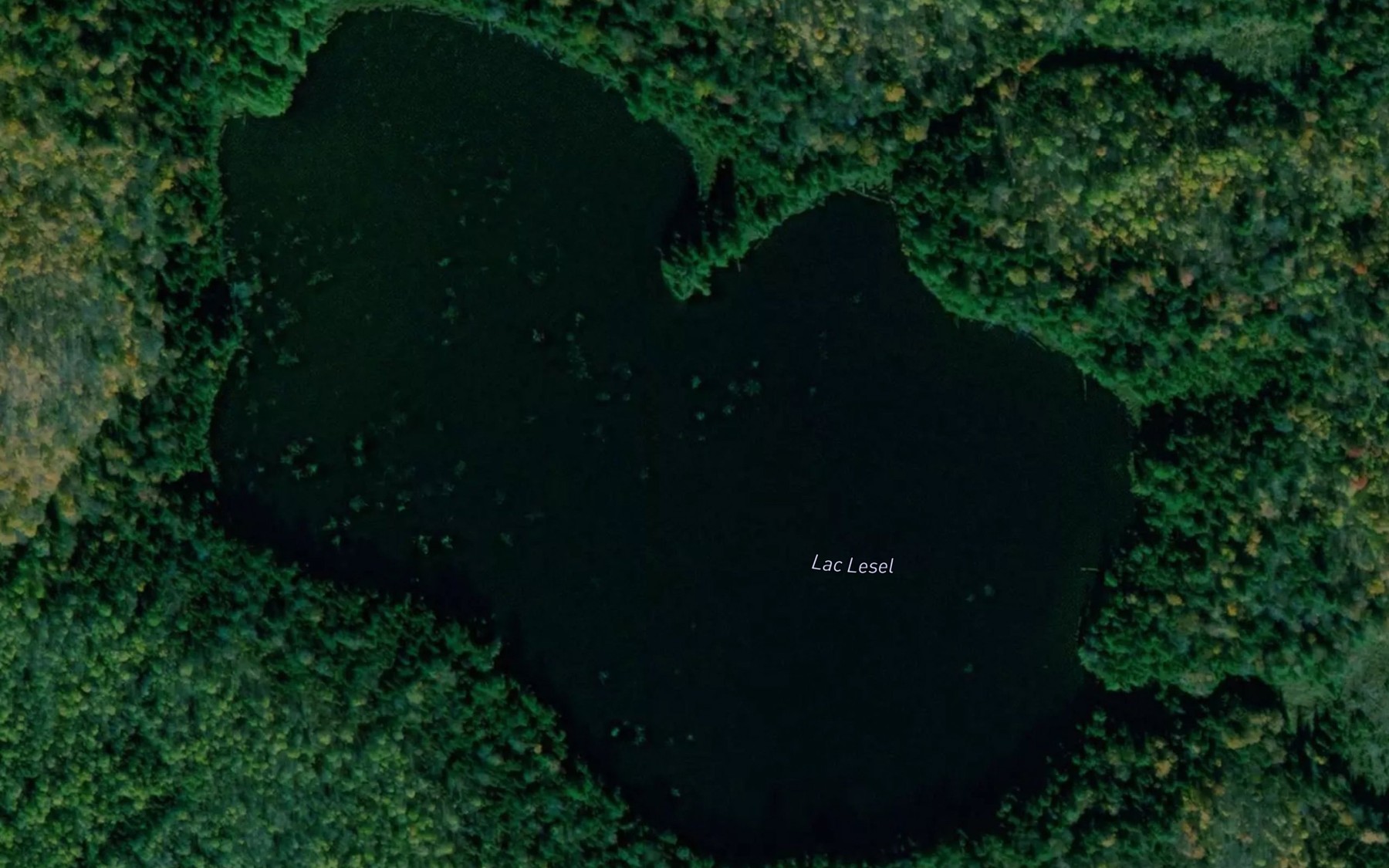 Satellite map of the Lac Lesel