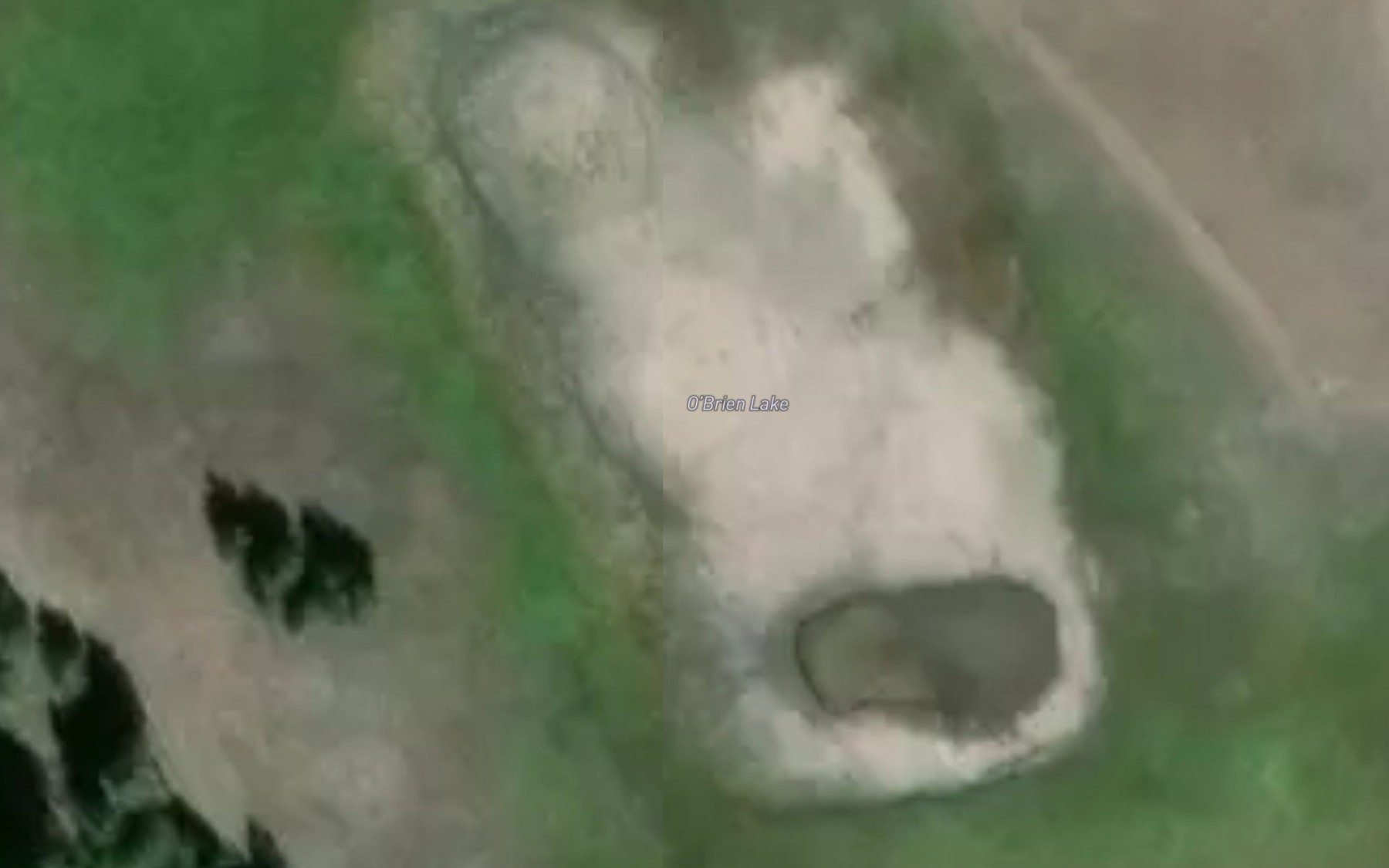 Satellite map of the O'Brien Lake