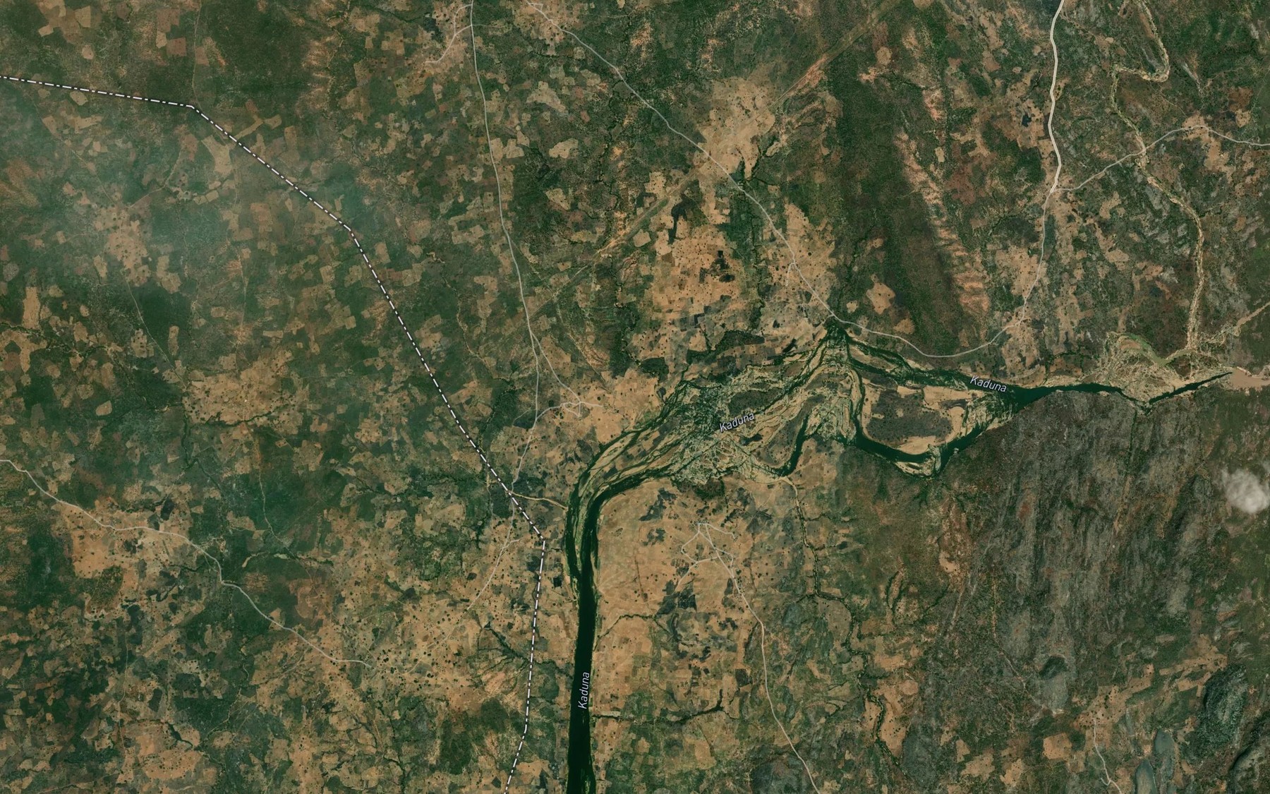 Satellite map of the River Shepedna