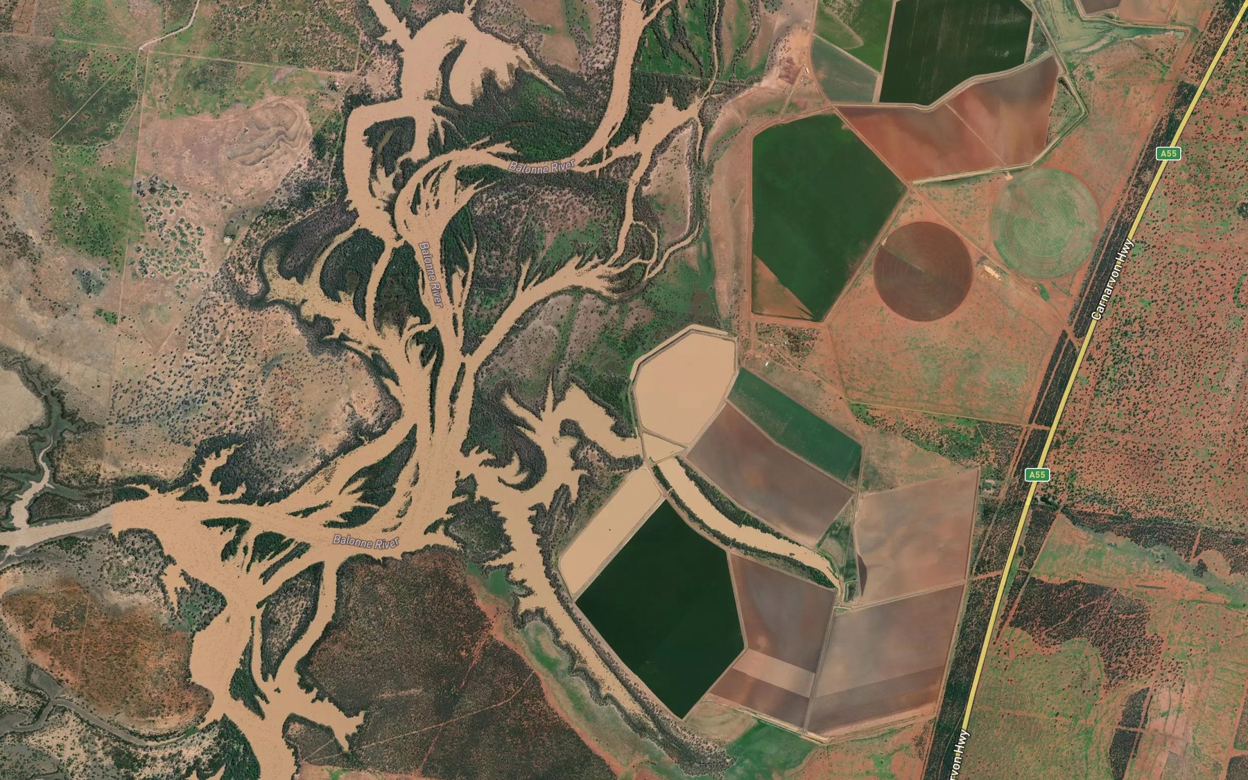 Satellite map of the Katoota Lagoon