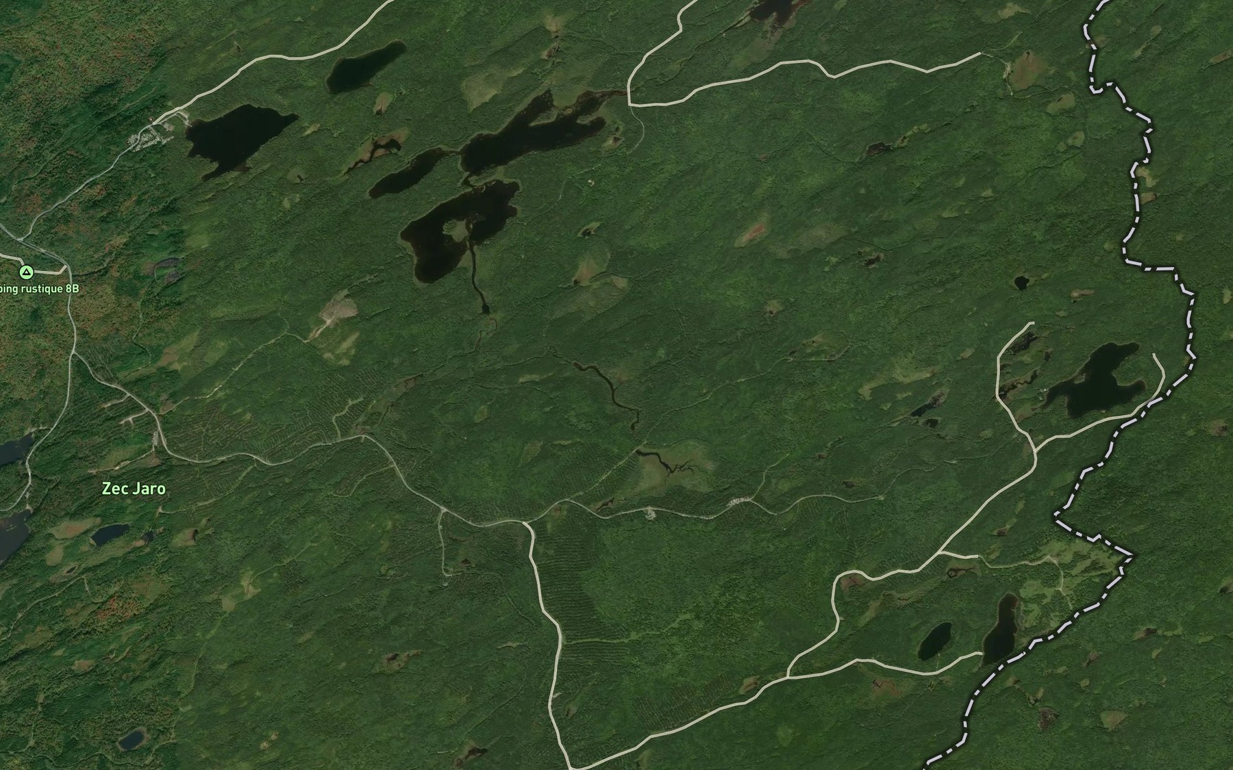 Satellite map of the Les Eaux Mortes