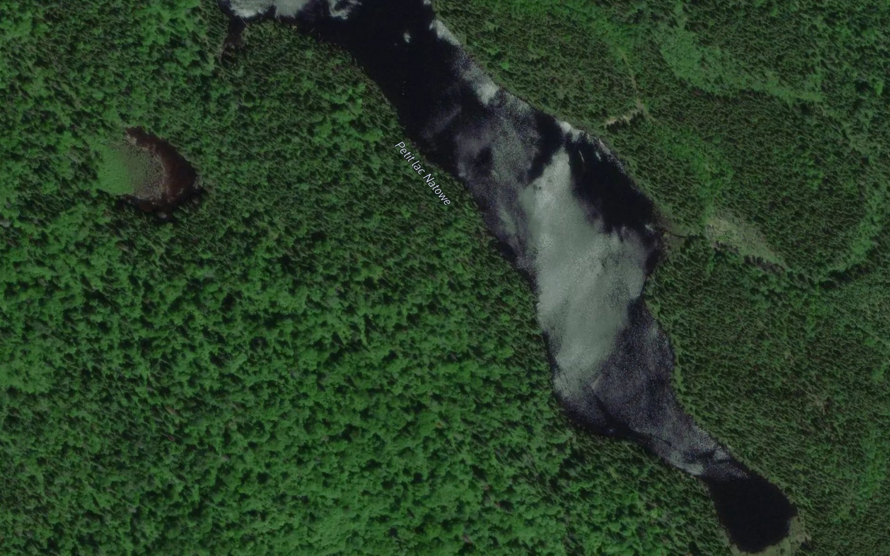 Satellite map of the Petit lac Natowe