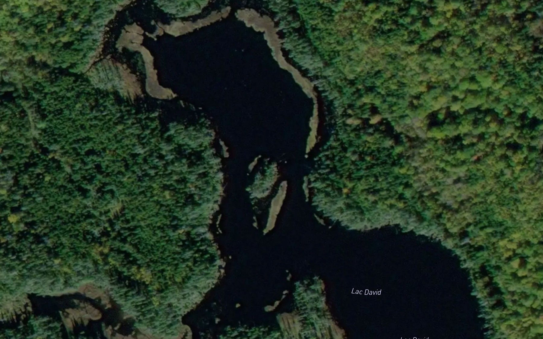 Satellite map of the Lac David