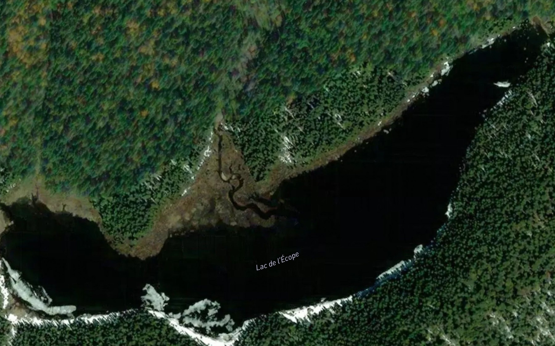 Satellite map of the Lac de l'Ecope
