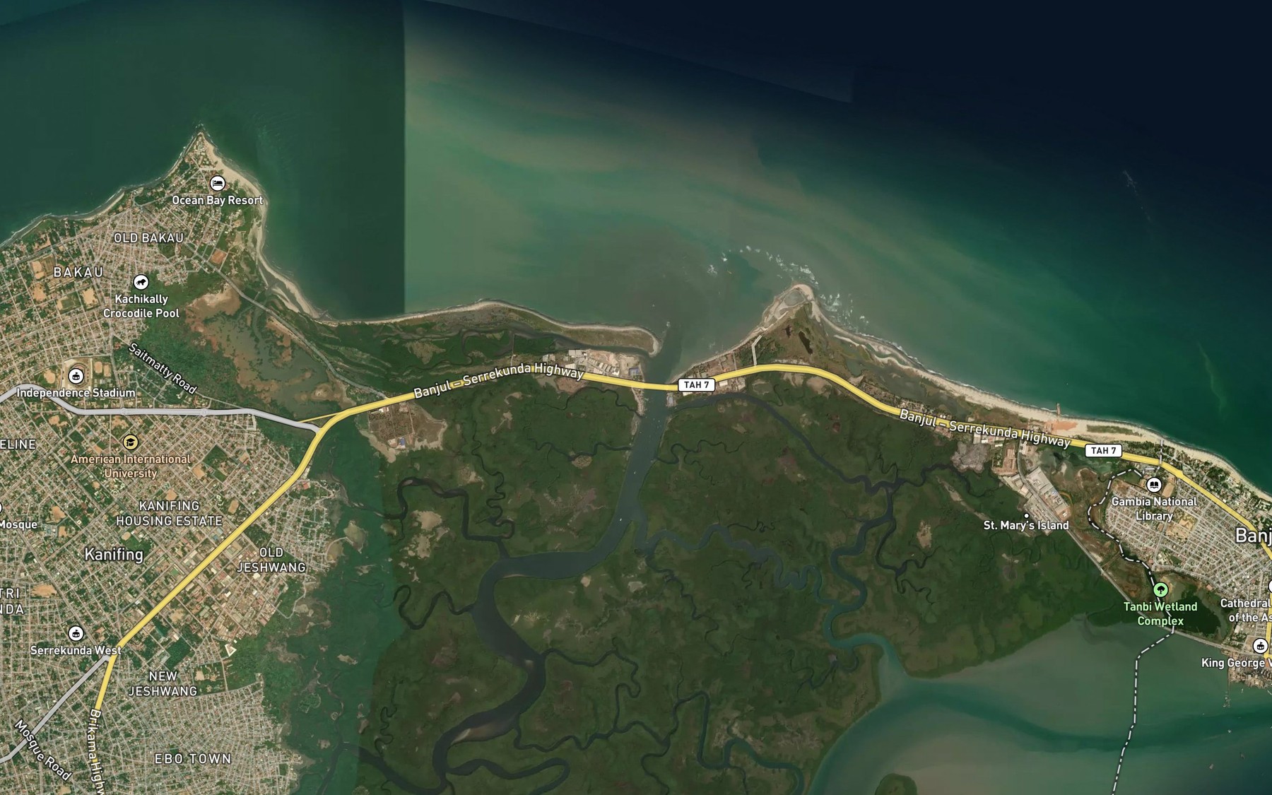 Satellite map of the Oyster Creek