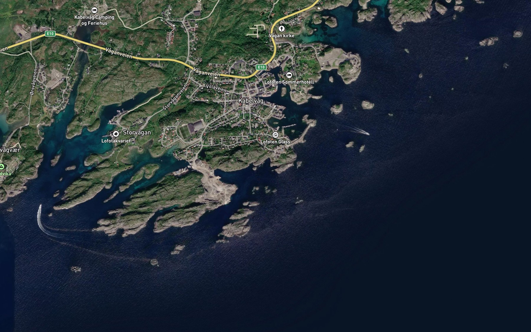 Satellite map of the Ursvika