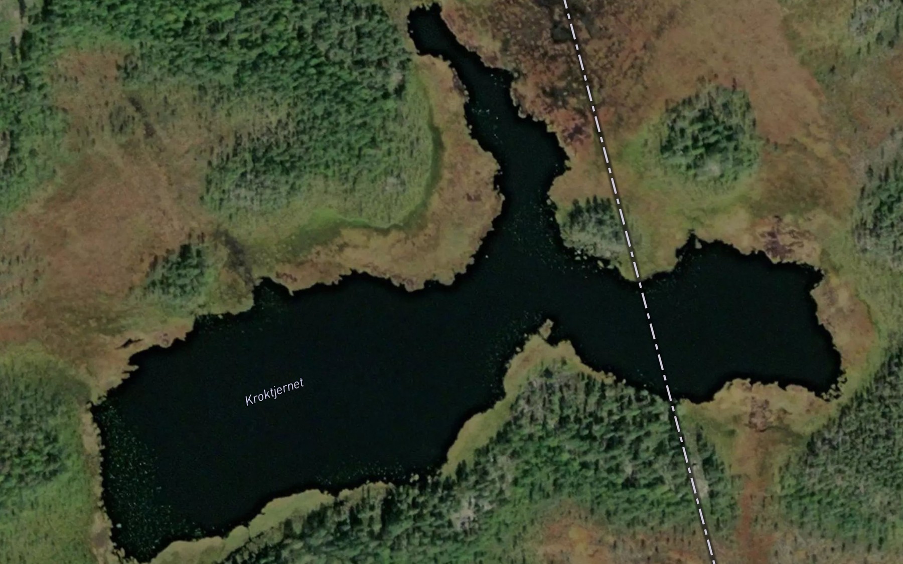 Satellite map of the Kroktjernet