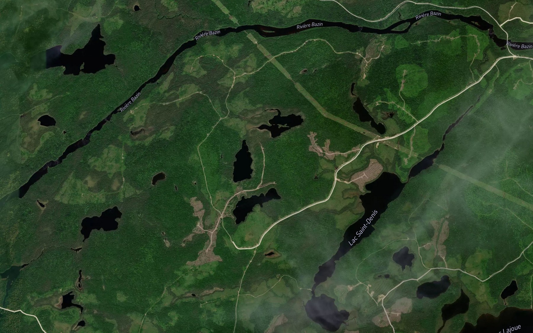 Satellite map of the Lac Thomas