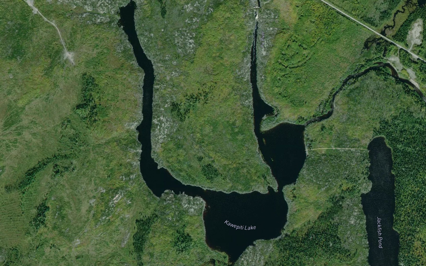 Satellite map of the Kawepiti Lake