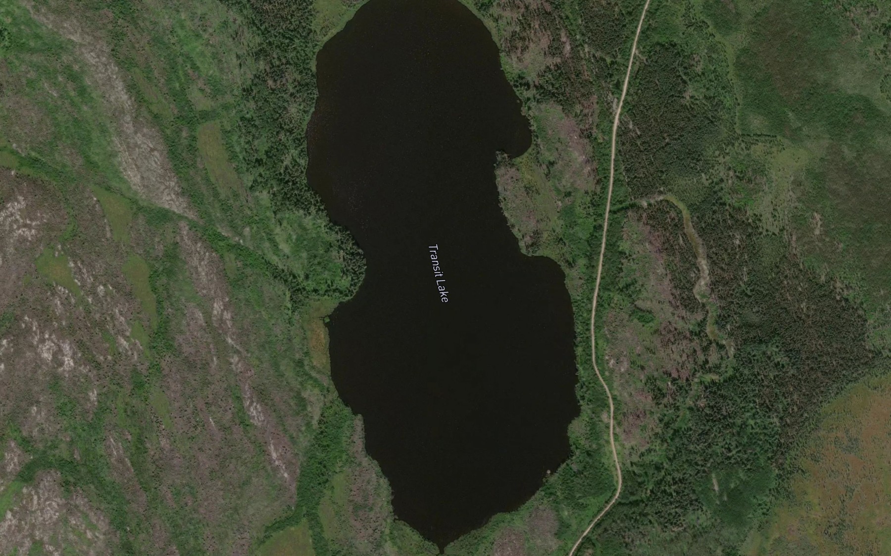 Satellite map of the Transit Lake