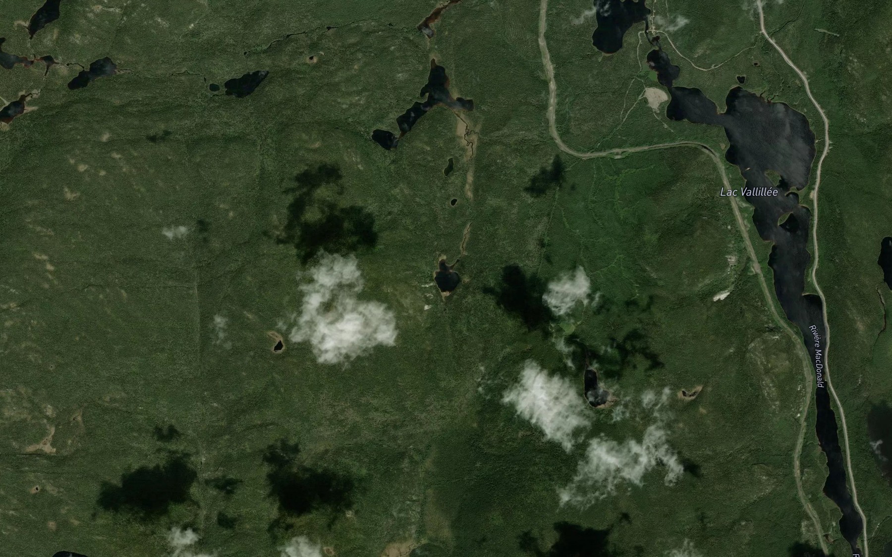 Satellite map of the Lac Bigoire