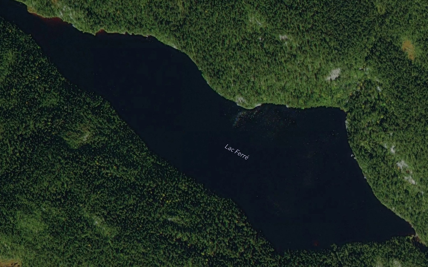 Satellite map of the Lac Ferre