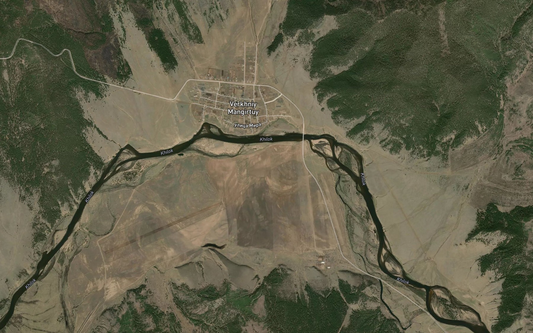 Satellite map of the Verkhniy Mangirtuy