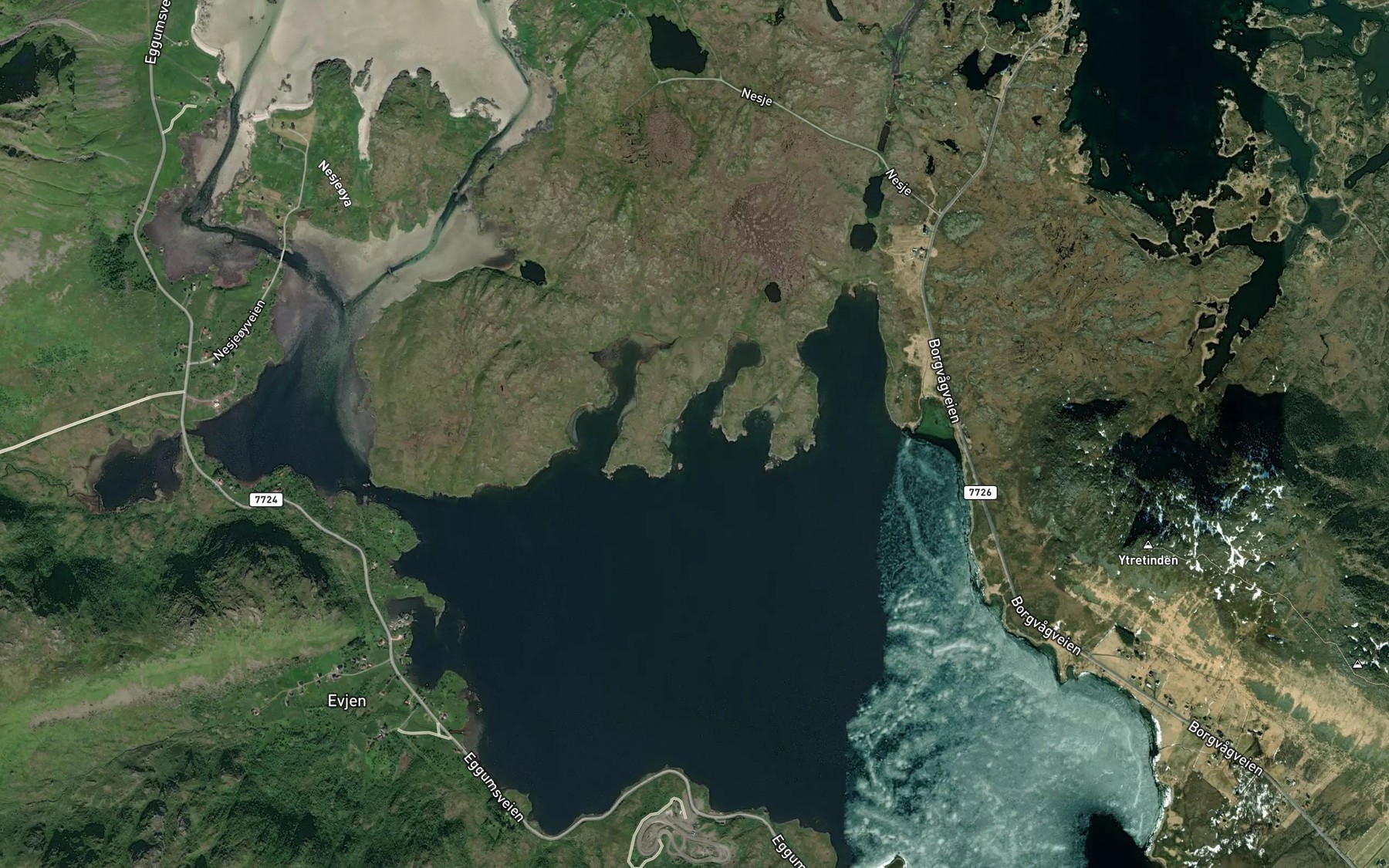 Satellite map of the Bogan