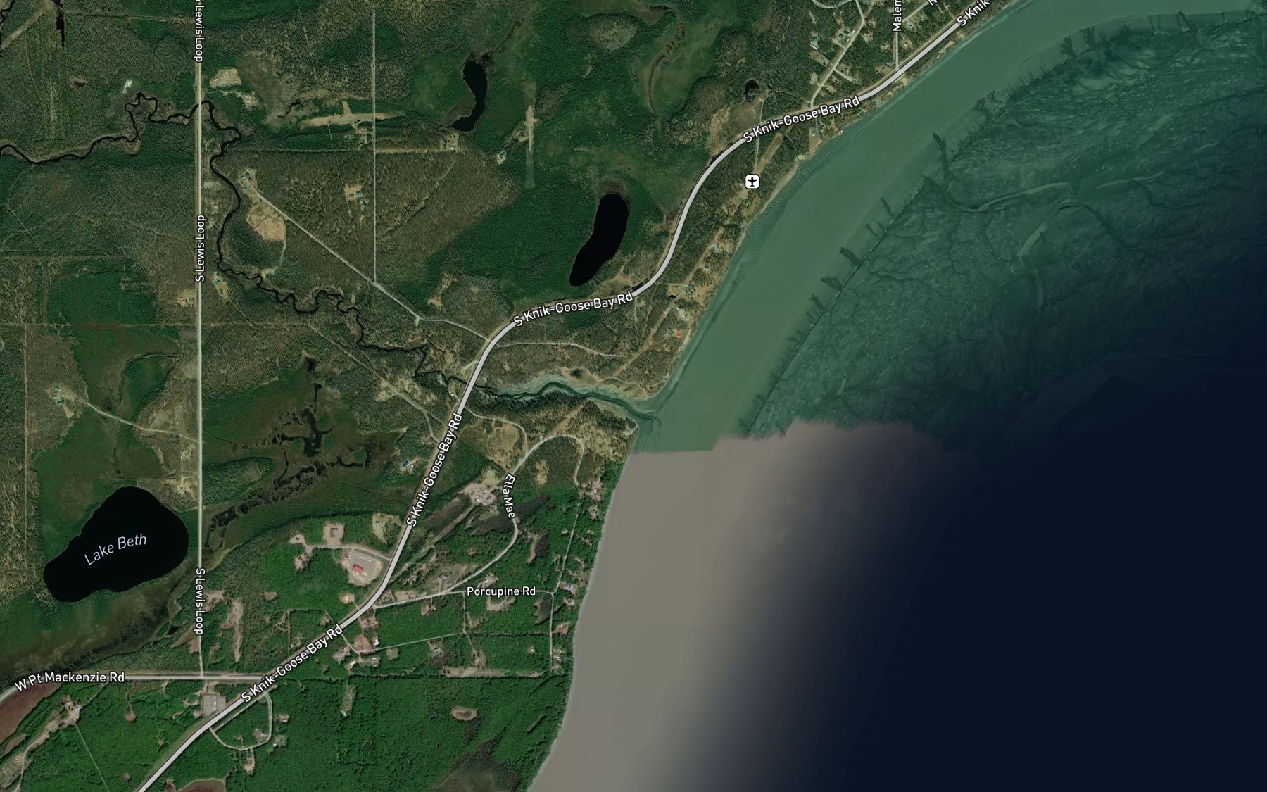Satellite map of the Fish Creek