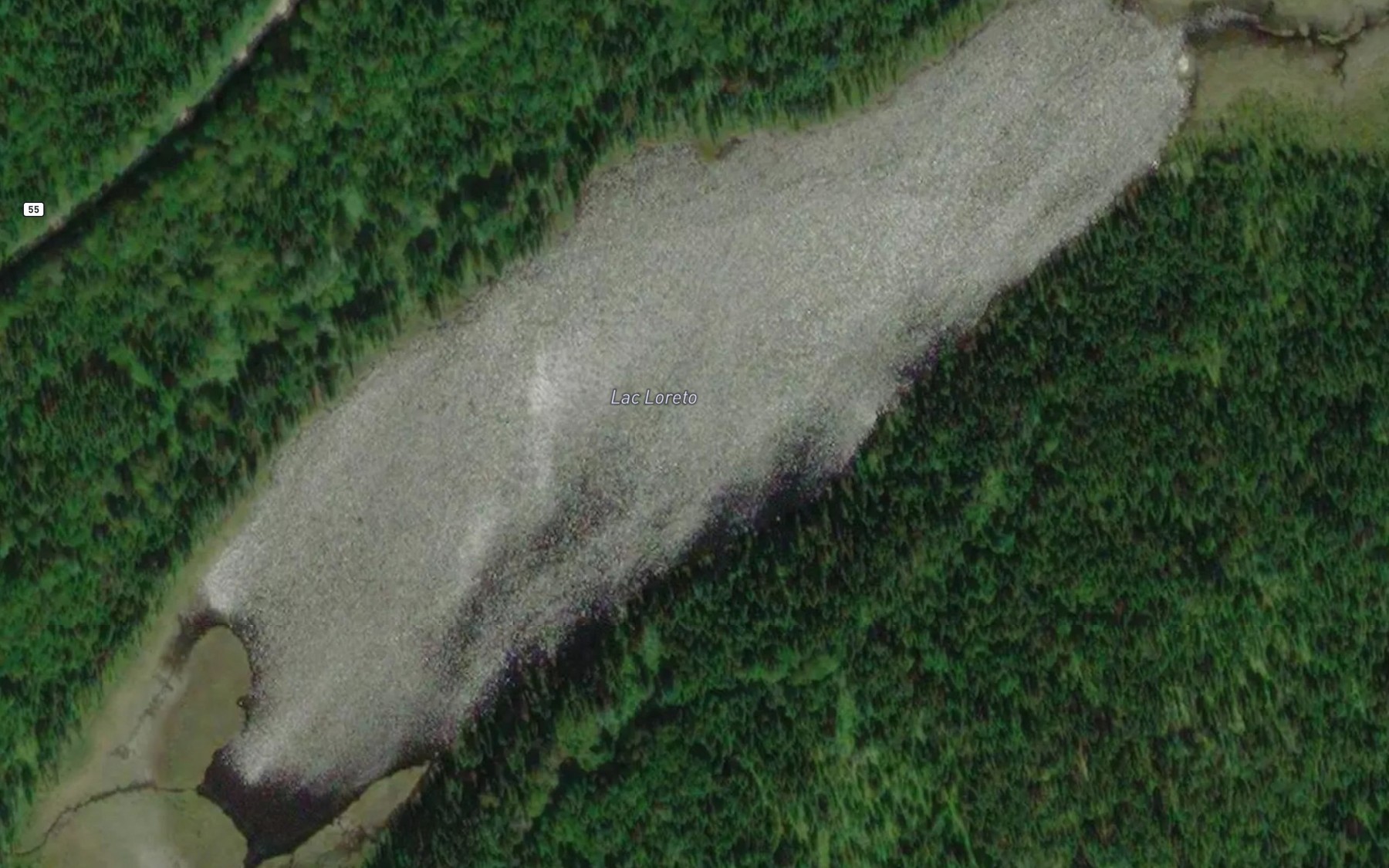 Satellite map of the Lac Loreto