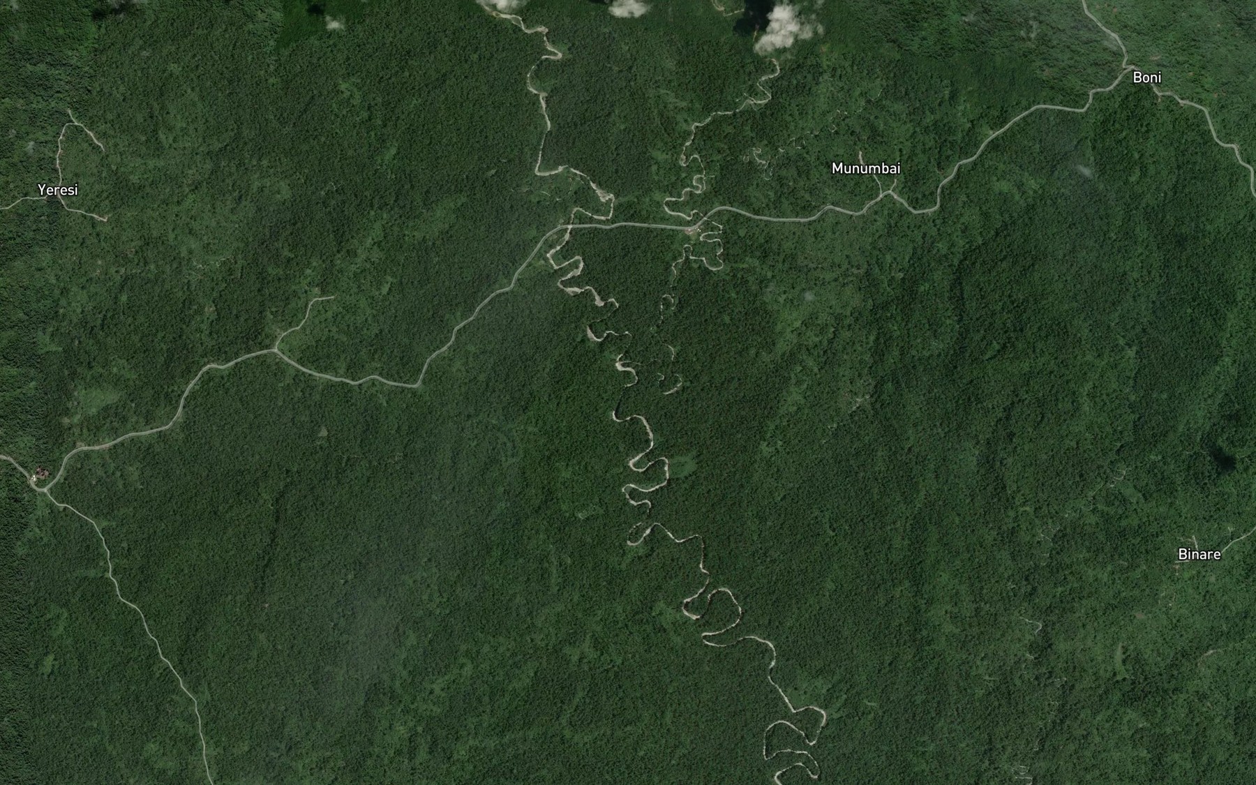 Satellite map of the West Branch Wagasu River