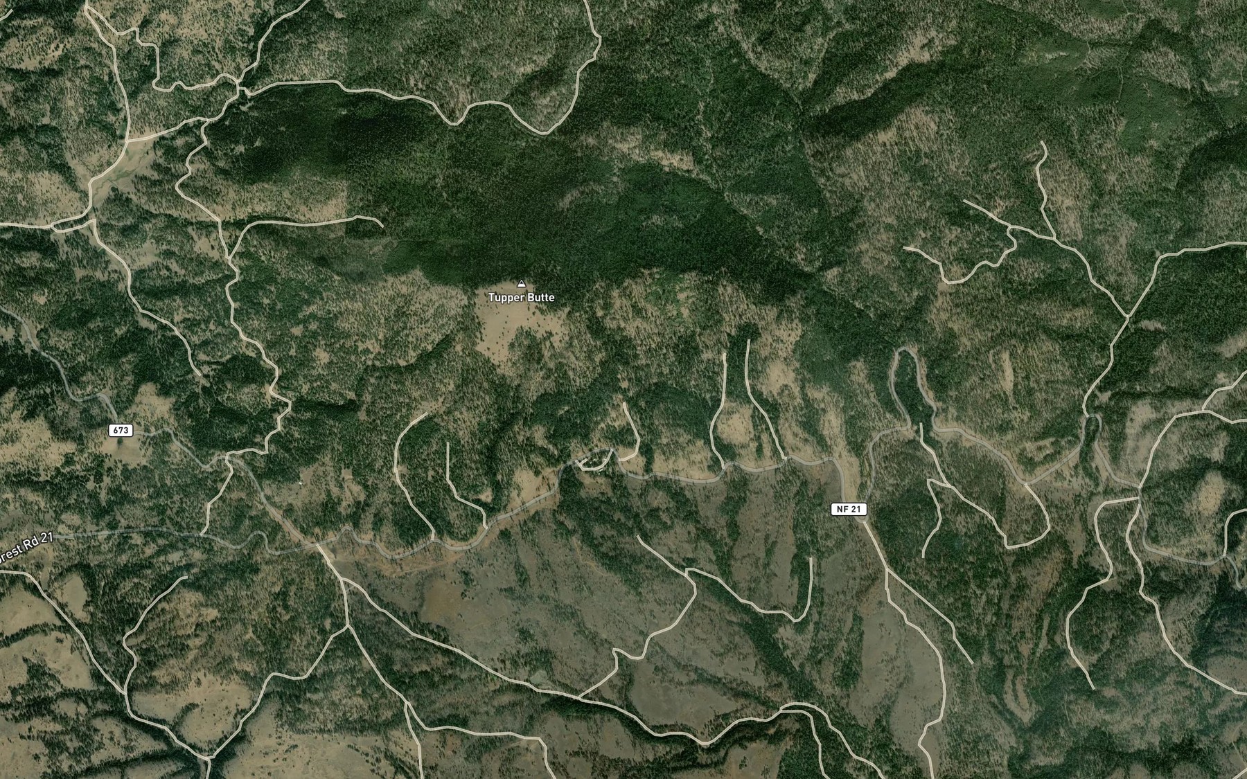Satellite map of the Tupper Spring
