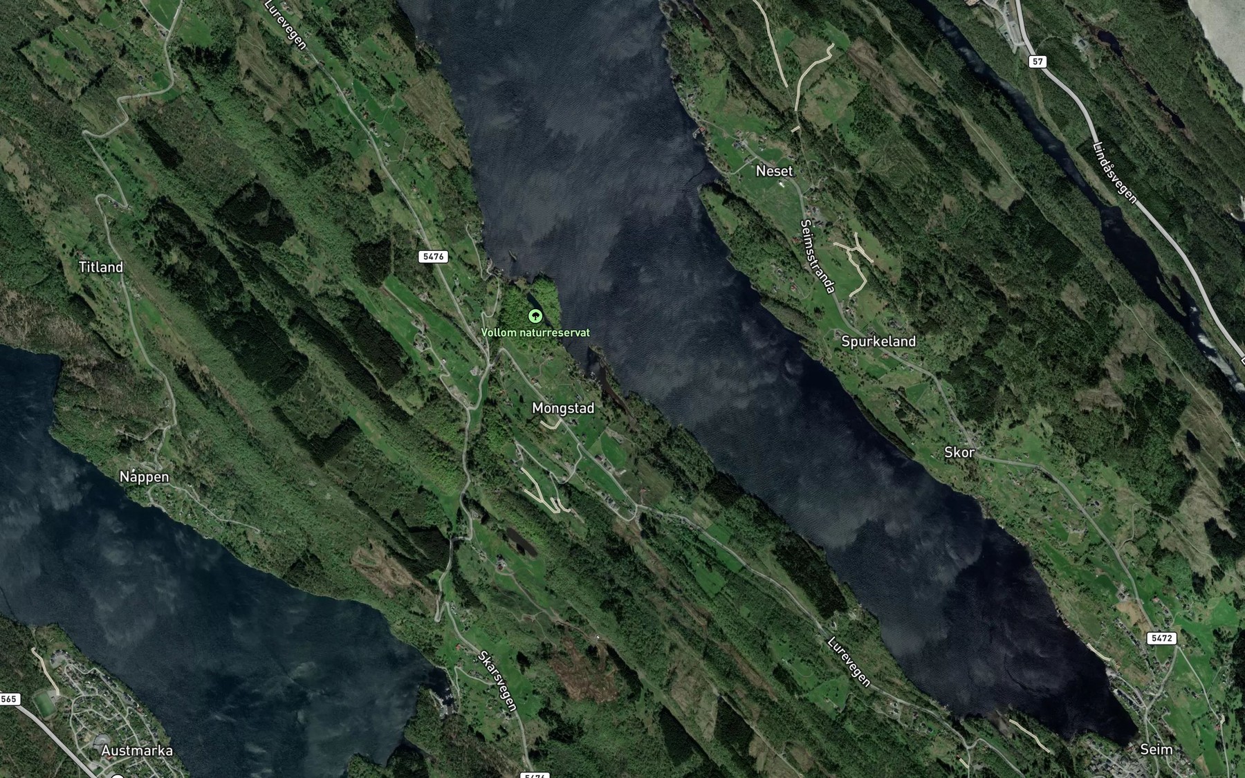 Satellite map of the Klubbaviki