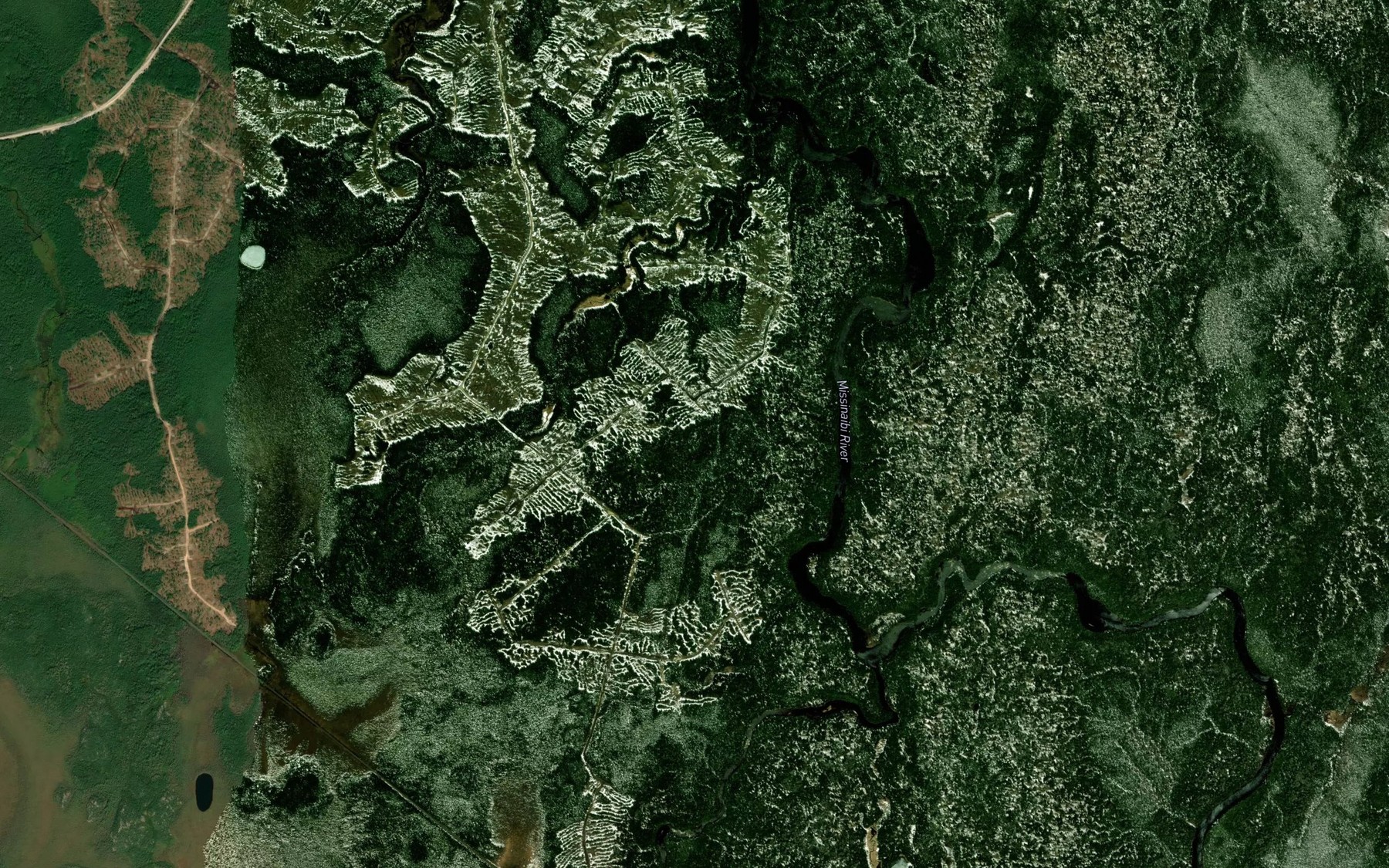 Satellite map of the Calf Rapids