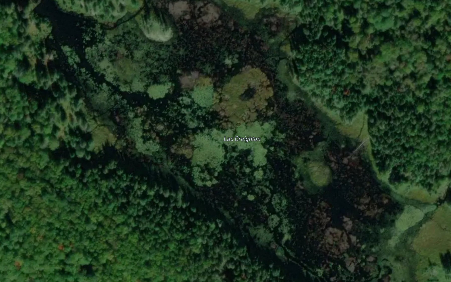 Satellite map of the Lac Creighton