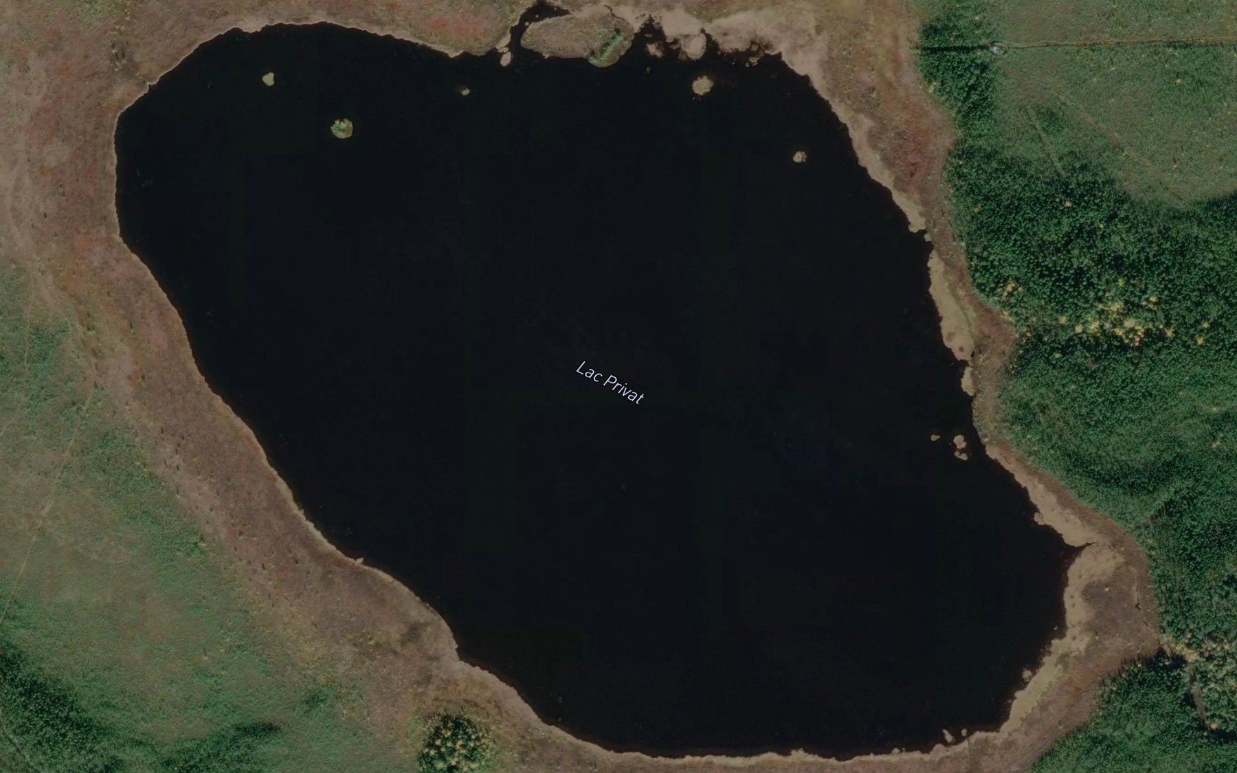 Satellite map of the Lac Privat