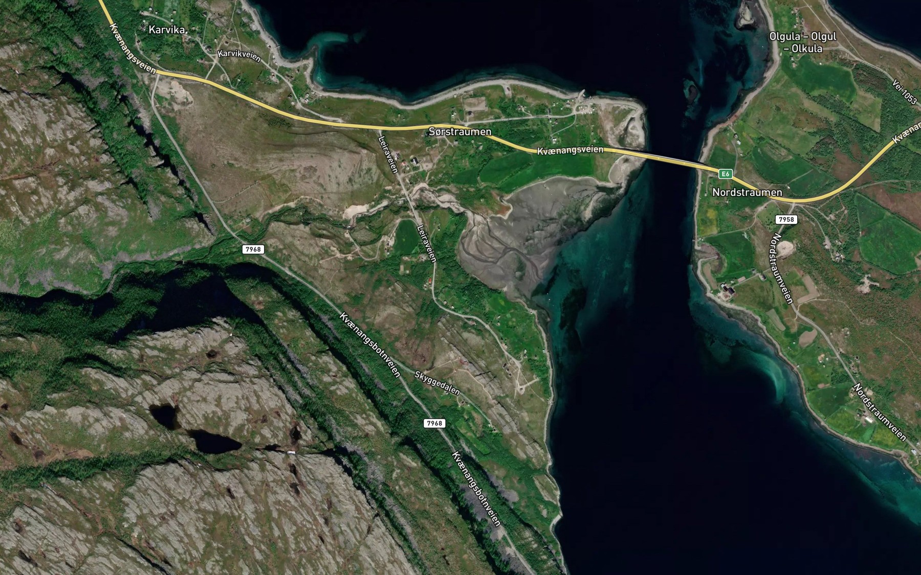 Satellite map of the Basmajohka