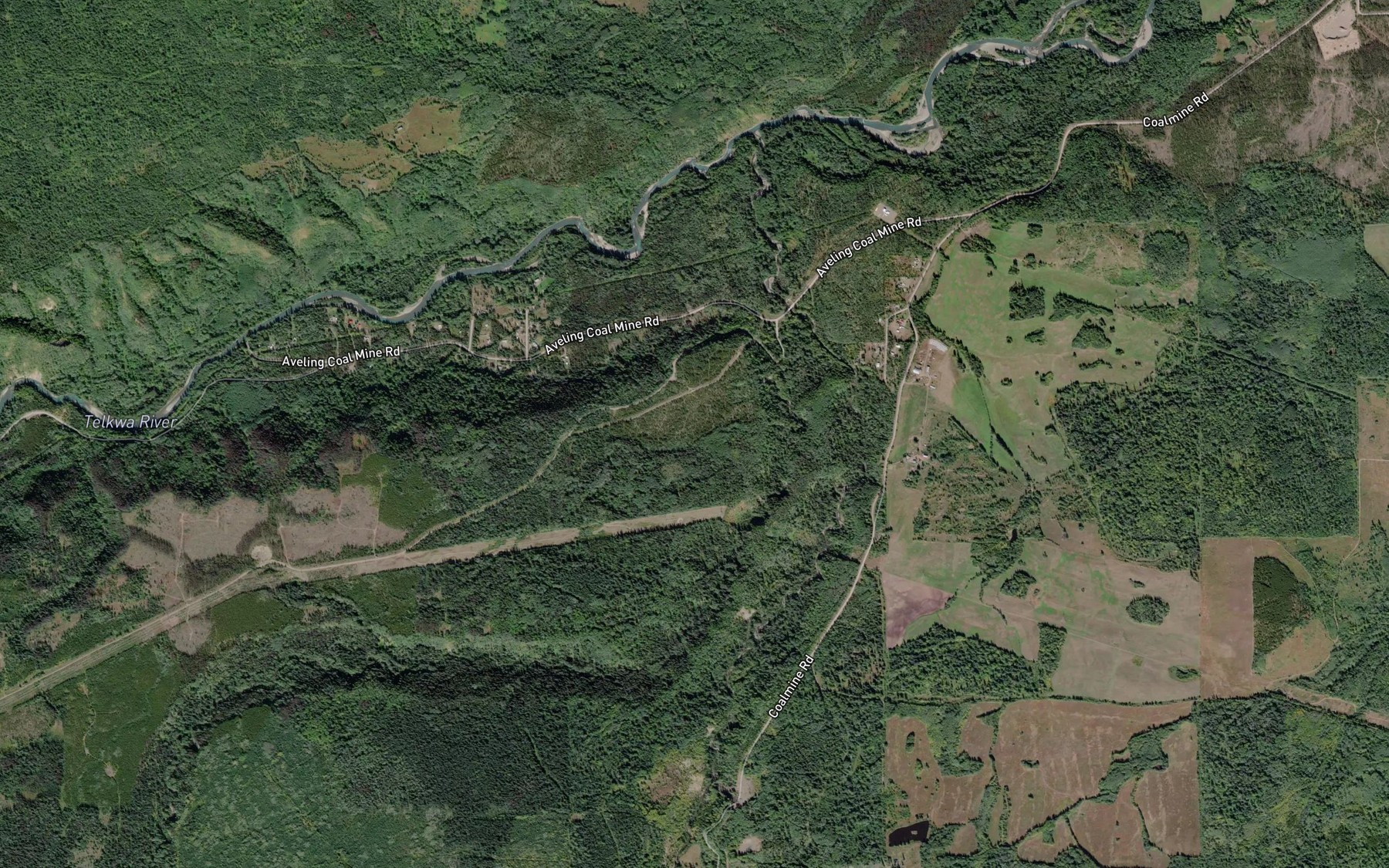 Satellite map of the Goathorn Creek