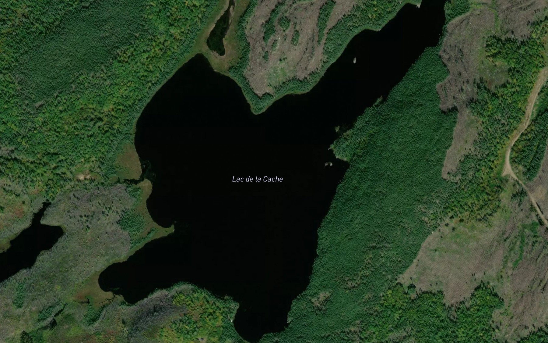 Satellite map of the Lac de la Cache