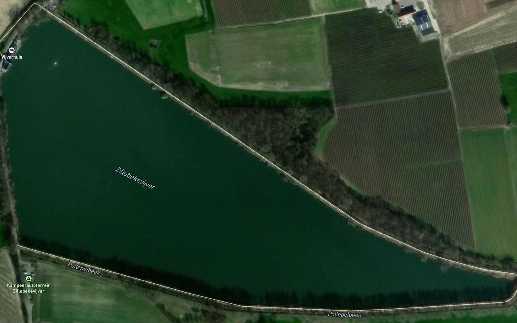 Satellite map of the Vijver van Zillebeke