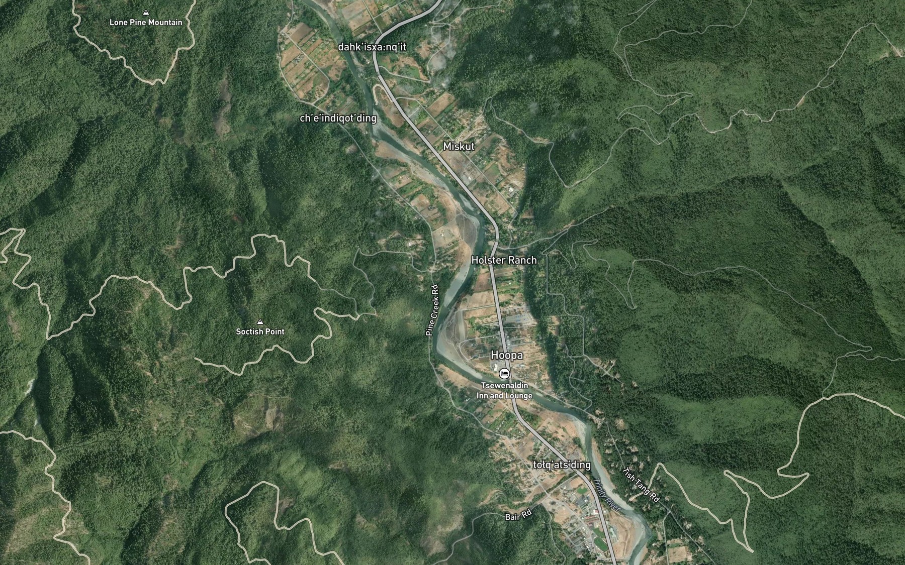 Satellite map of the Spring Creek