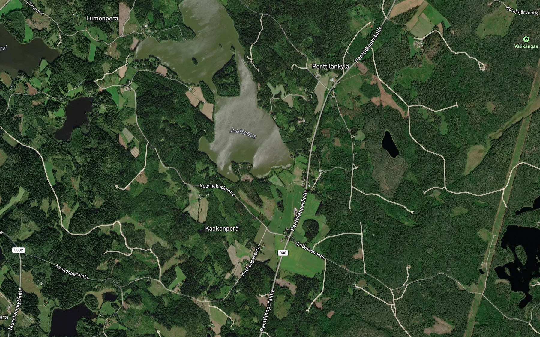 Satellite map of the Roomioja