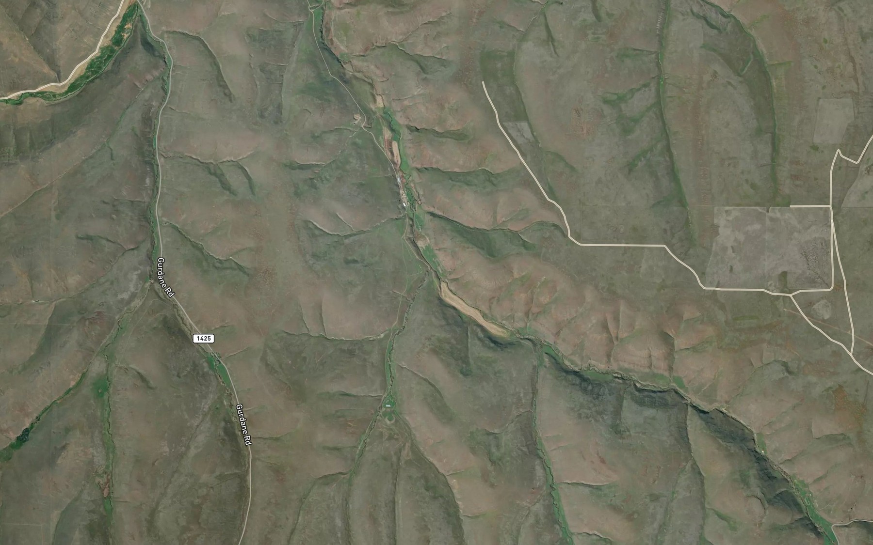 Satellite map of the Corley Creek