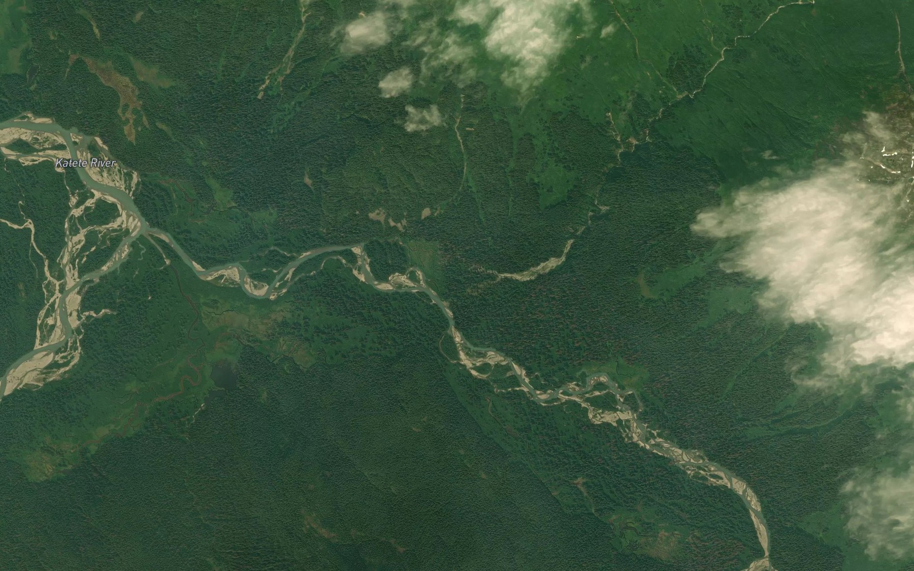 Satellite map of the Geoffrion Creek