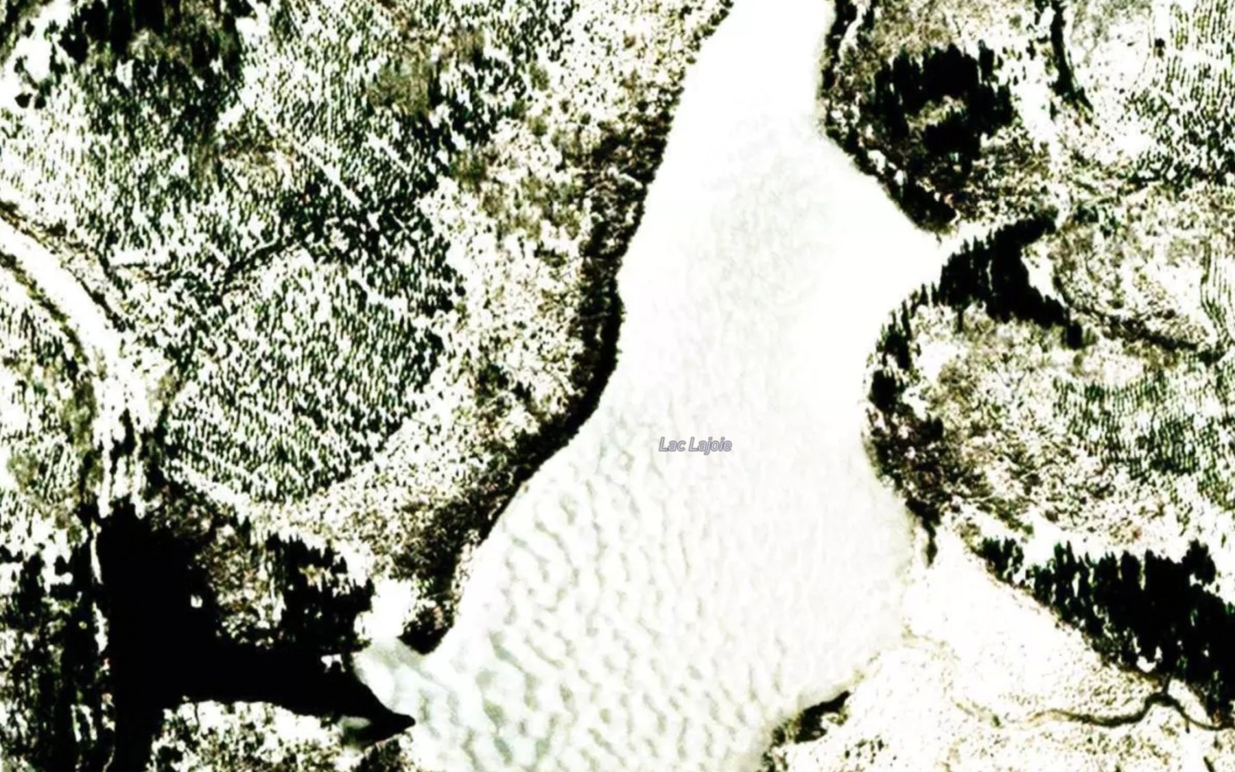 Satellite map of the Lac Lajoie