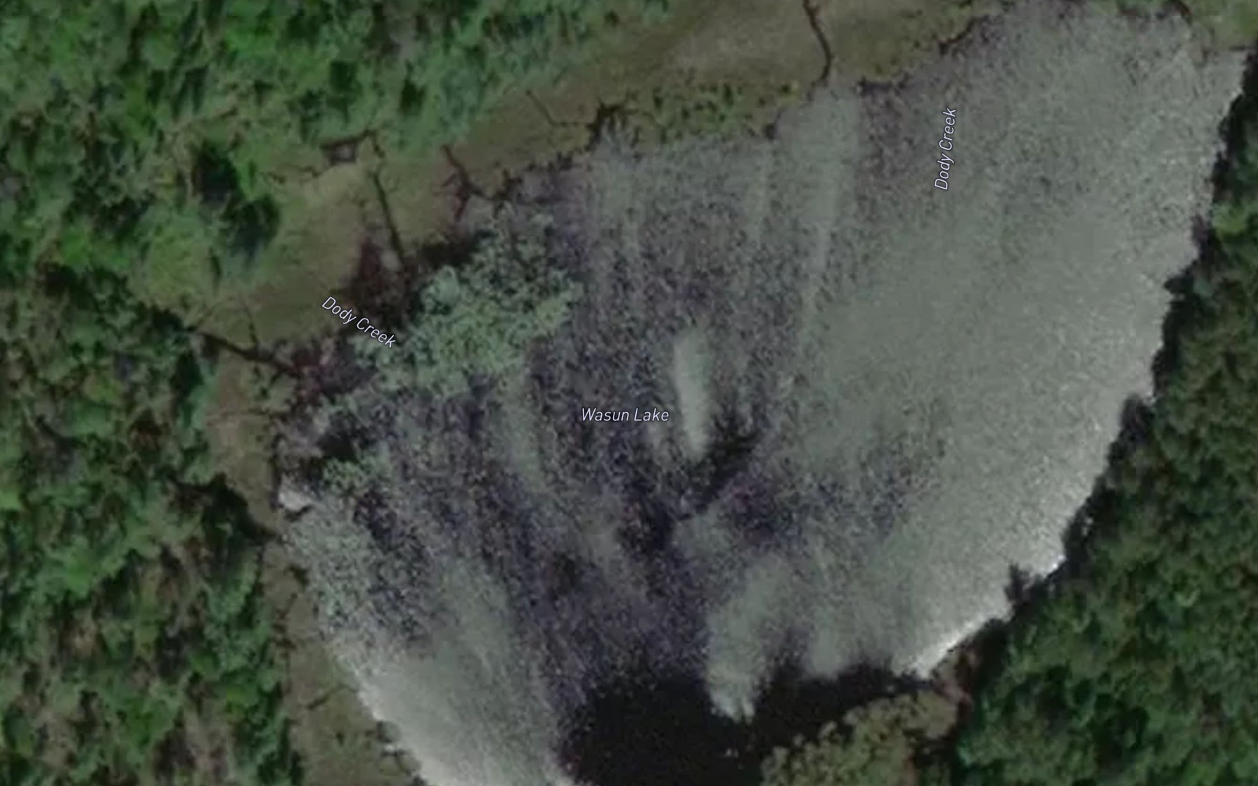 Satellite map of the Wasun Lake