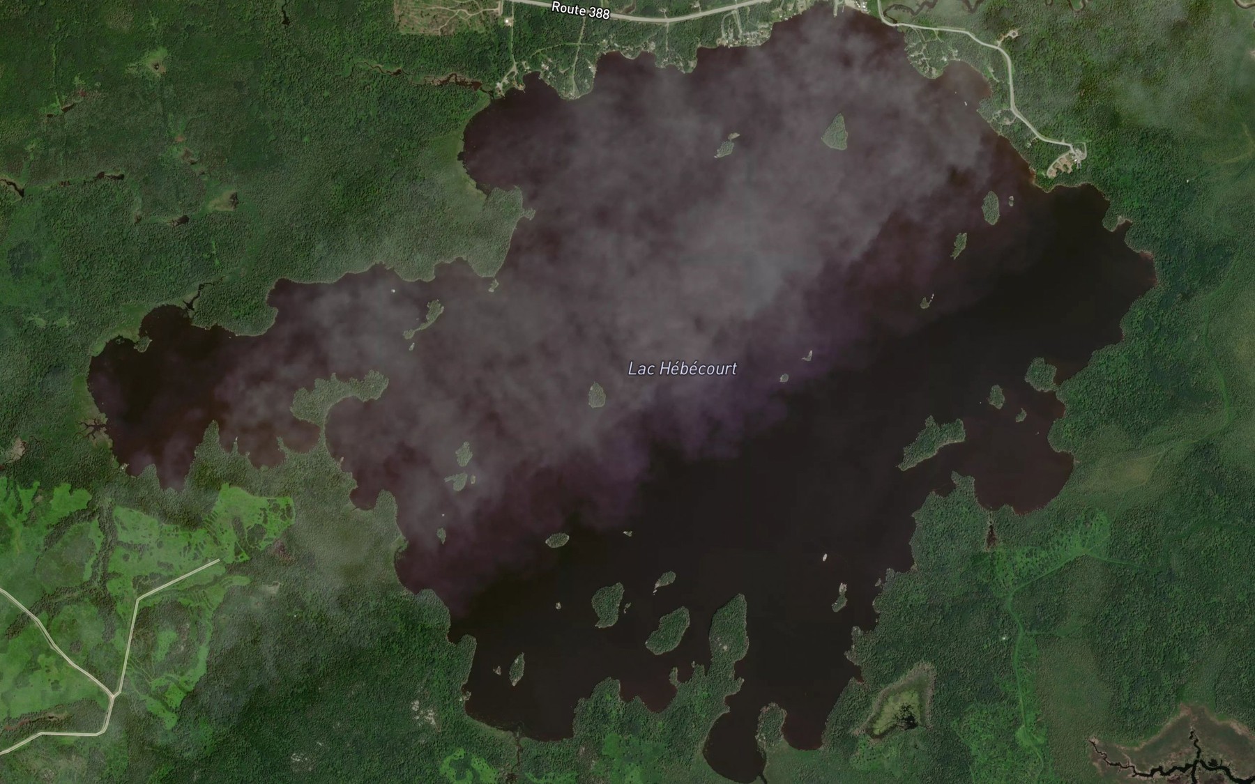 Satellite map of the Lac Hebecourt