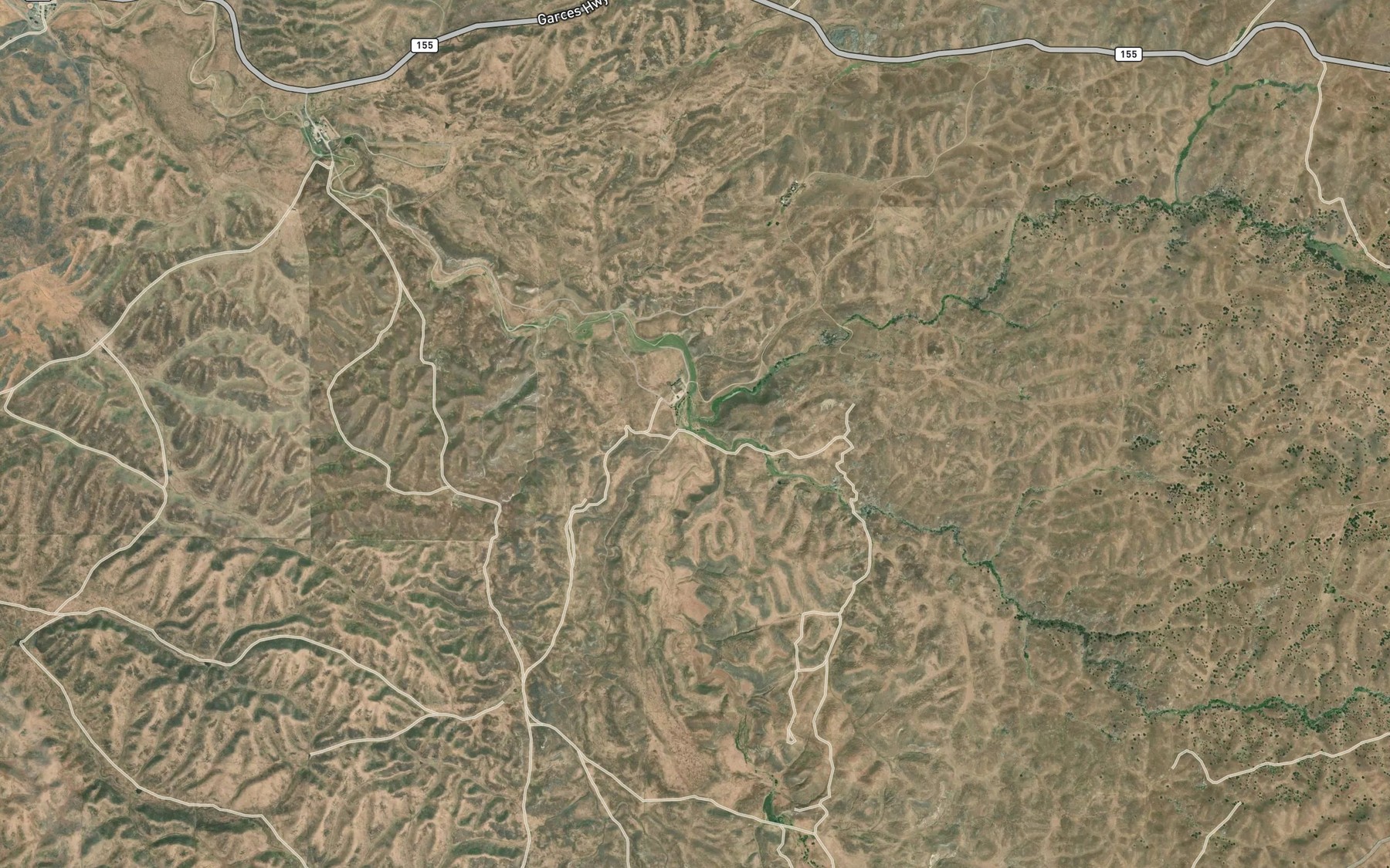 Satellite map of the Willow Spring Creek