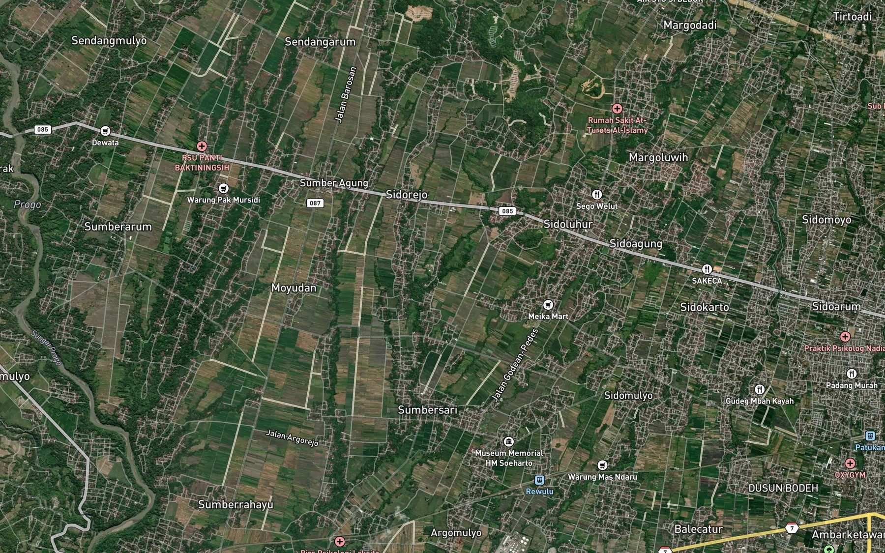 Satellite map of the Kali Kaisuk