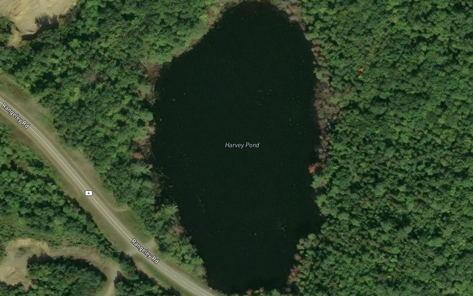 Satellite map of the Harvey Pond