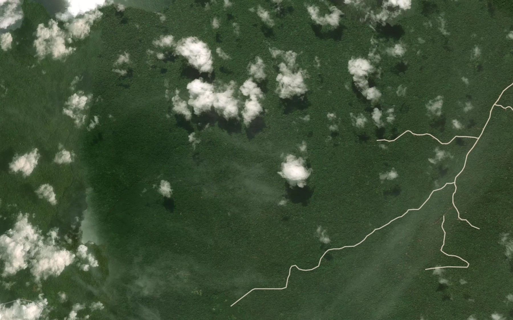 Satellite map of the Aya