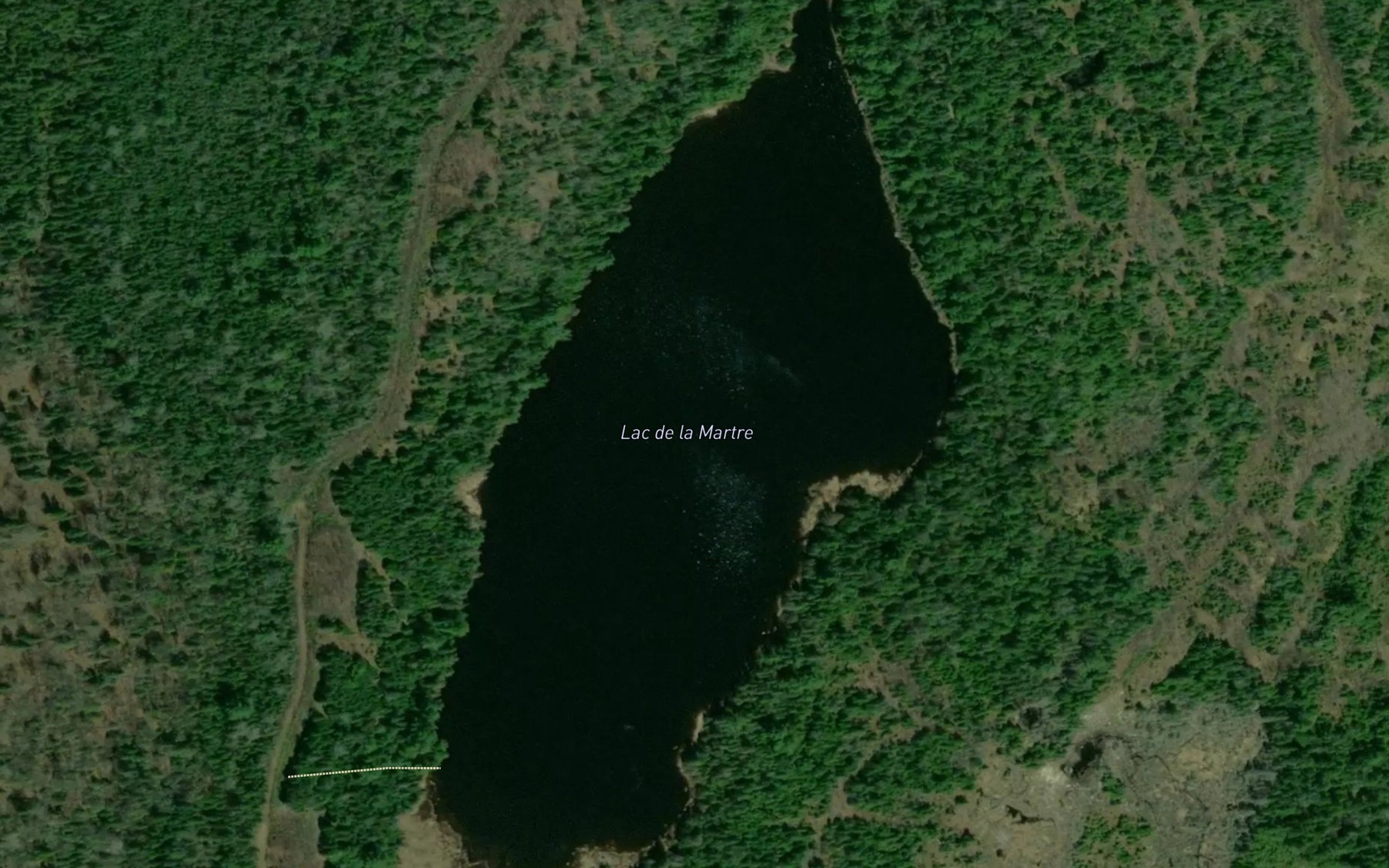 Satellite map of the Lac de la Martre