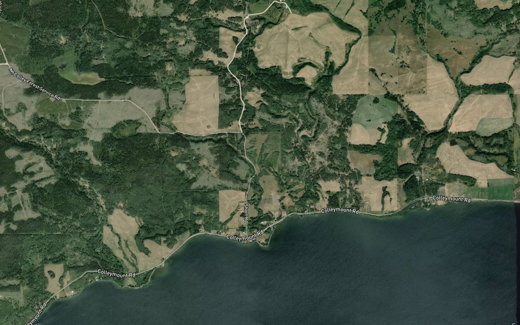 Satellite map of the Colley Creek
