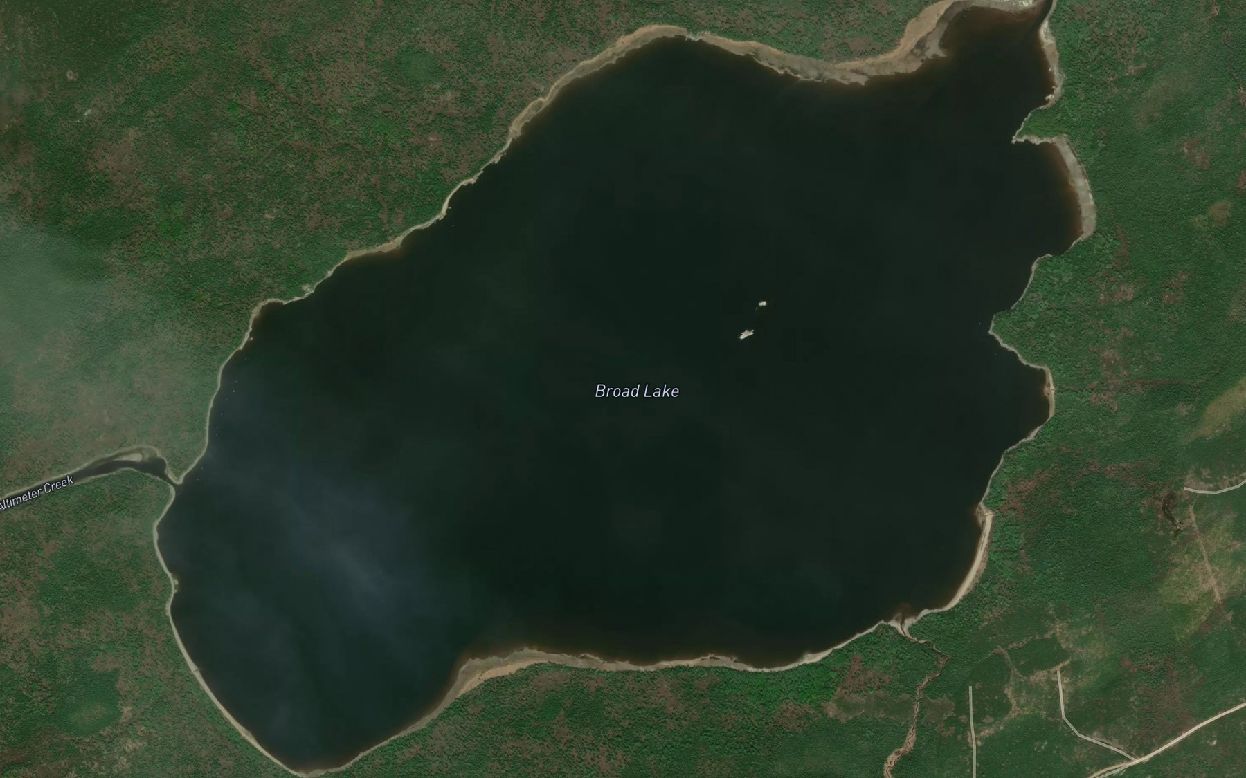 Satellite map of the Broad Lake