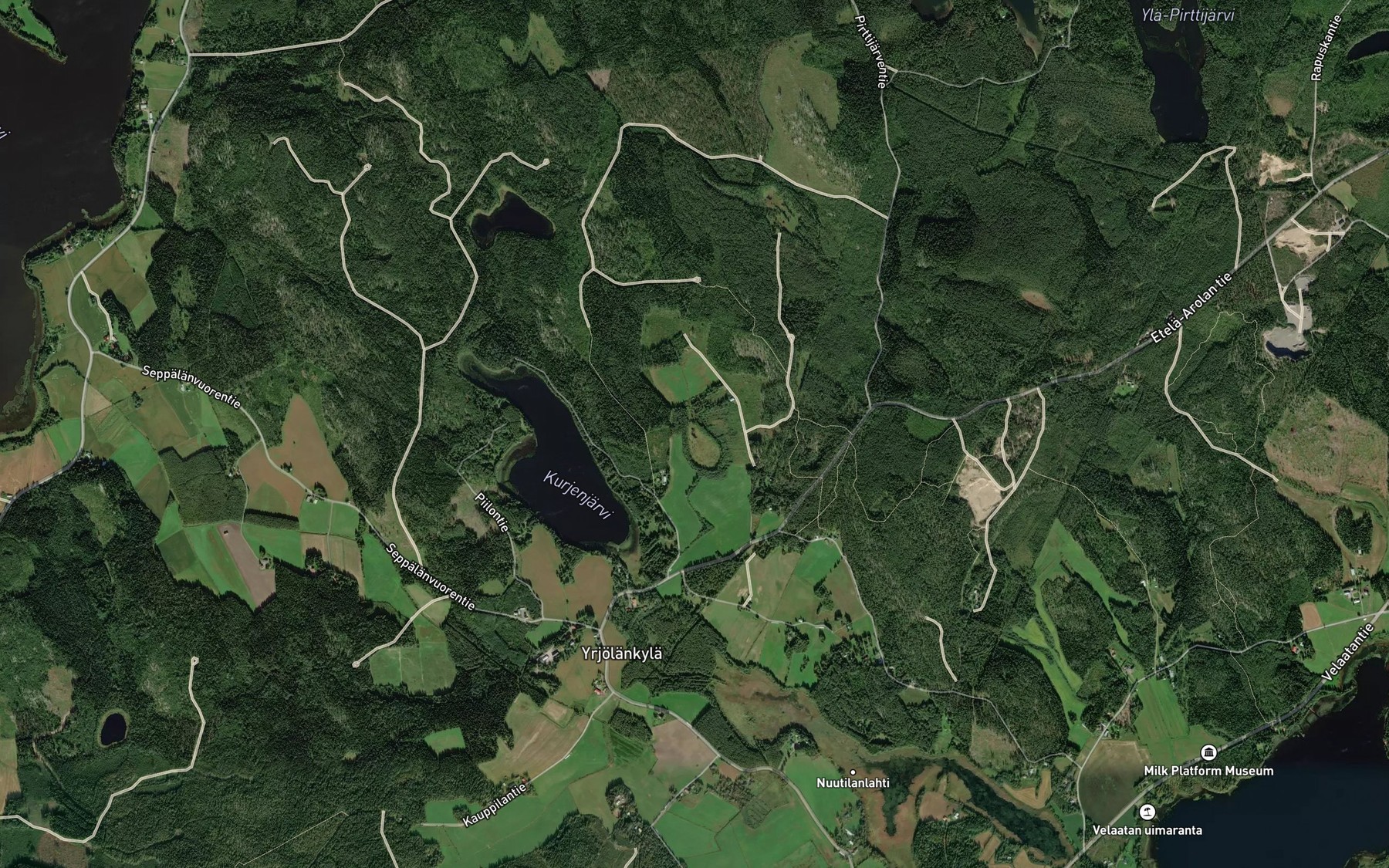Satellite map of the Paskolammi
