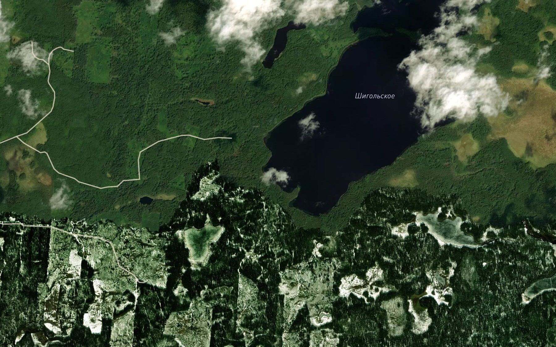 Satellite map of the Ozero Bol'shoy Treugol'nik