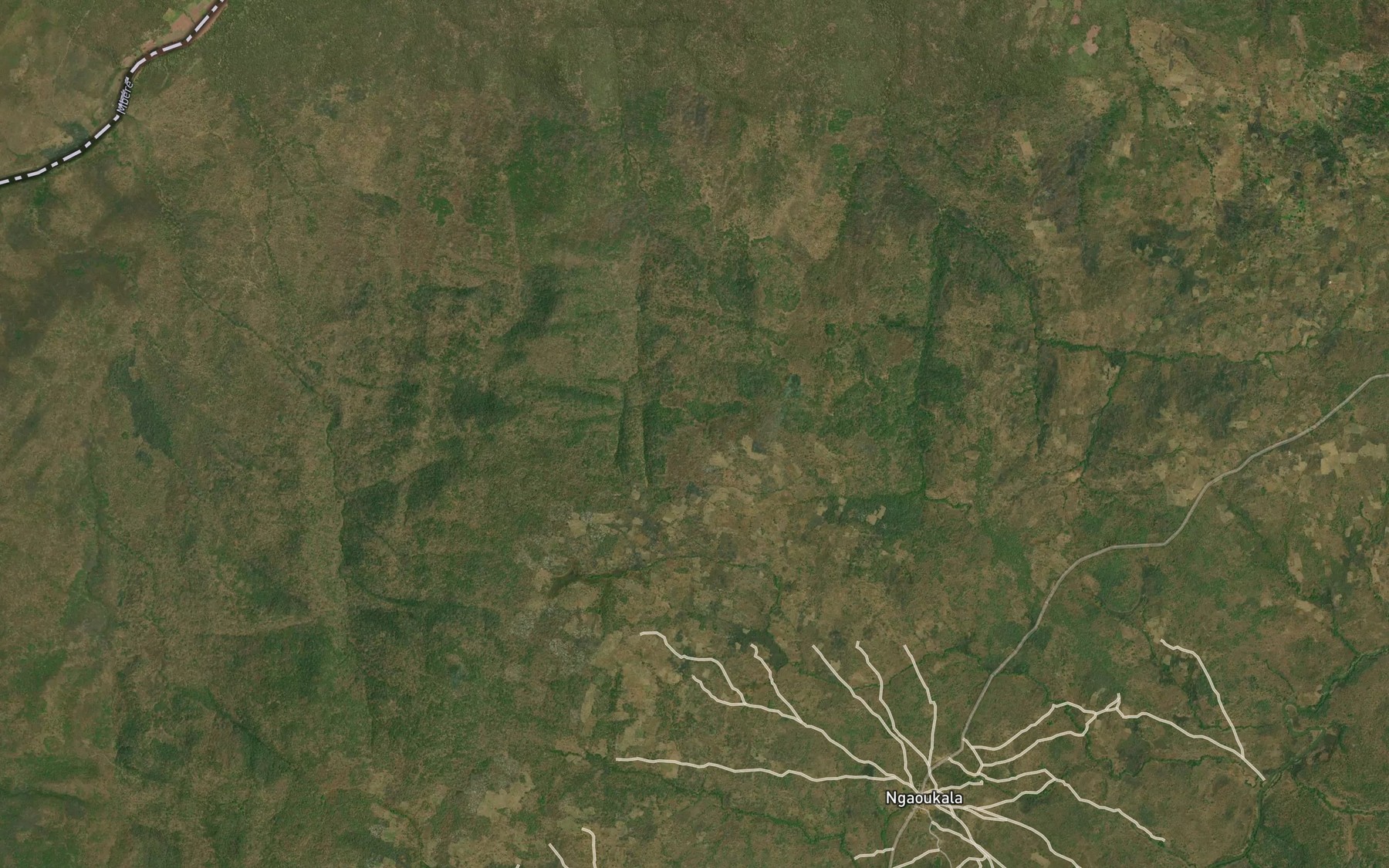 Satellite map of the Poukoula