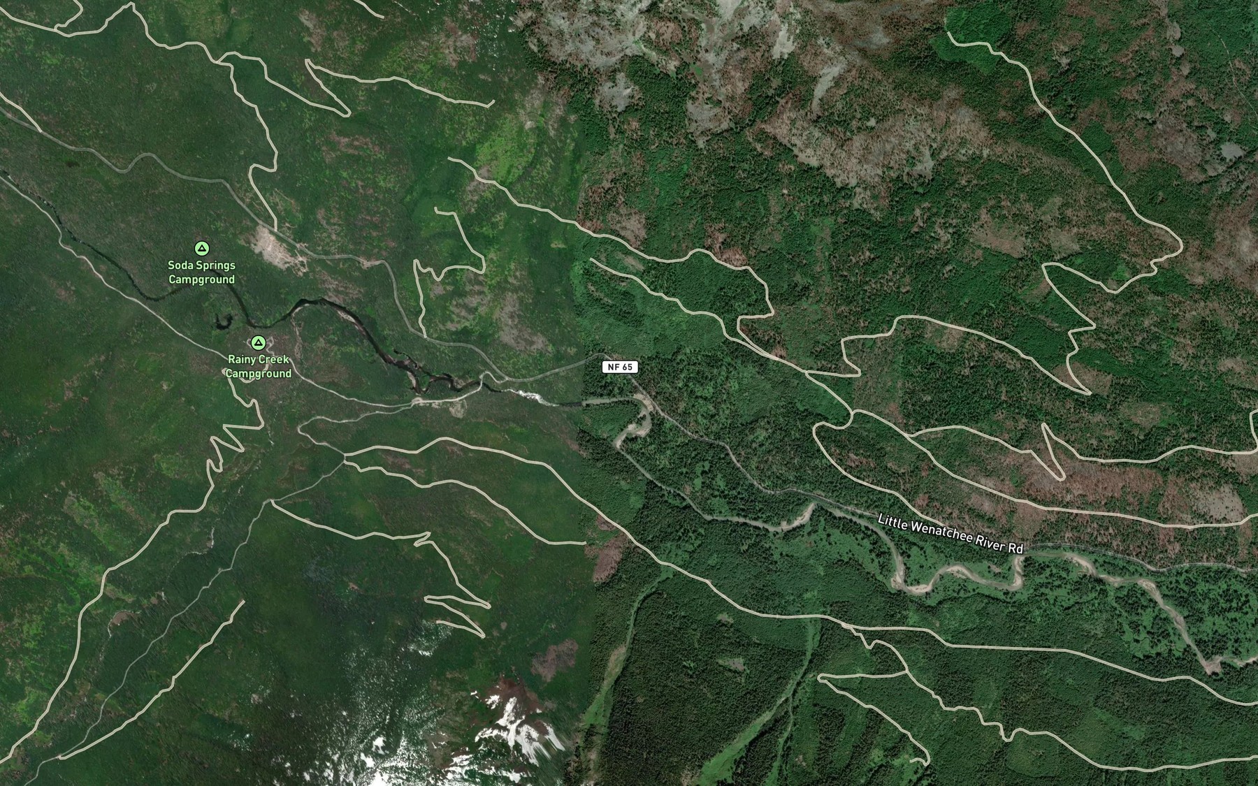 Satellite map of the Fir Creek